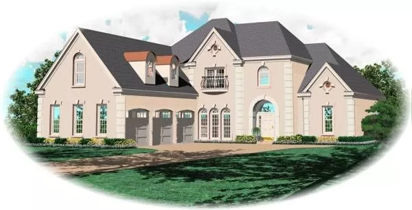 image of french country house plan 8153